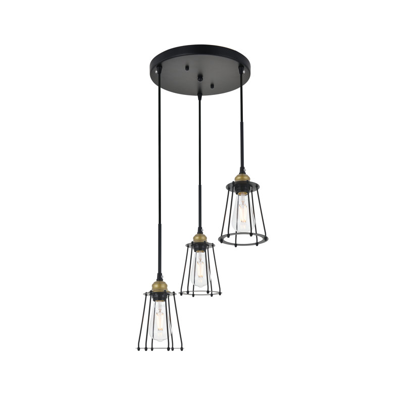 Marine Park 3 - Light Cluster Pendant, Brass