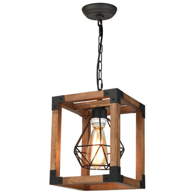 Luminaire suspendu noir mat à 1 lumière Wooler