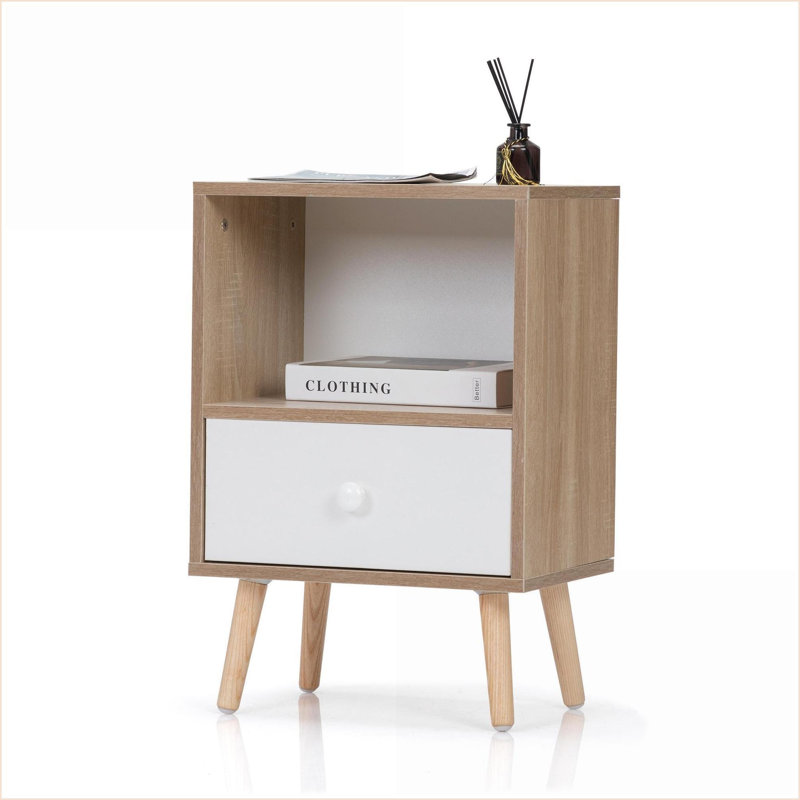 Ensemble de 2 tables de chevet Mid-Century Tablette