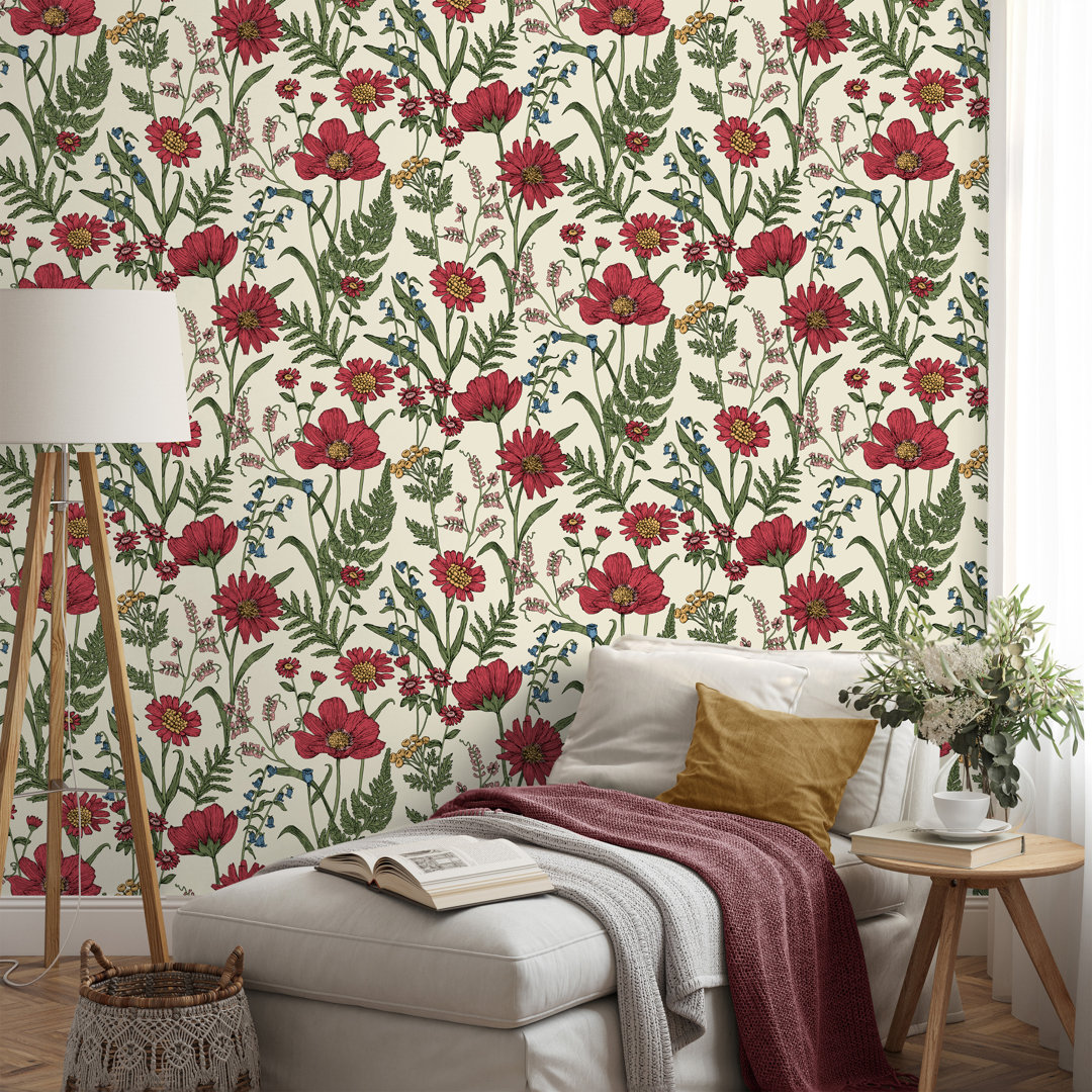 Wild Meadow Botanical Wallpaper