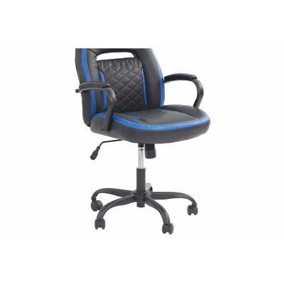 Chaise de bureau en similicuir noir
