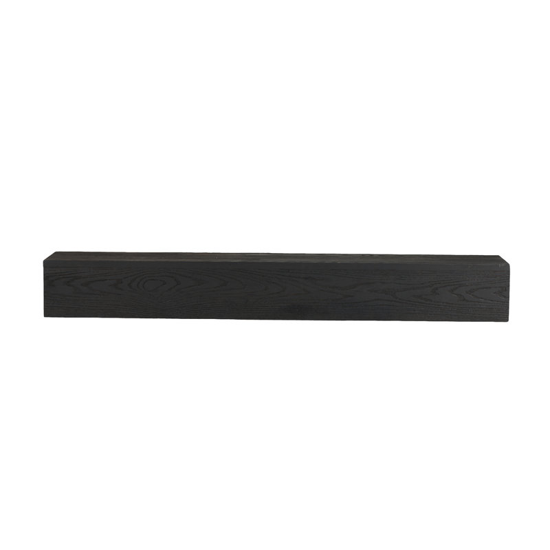48'' Embossed Western Red Cedar Fireplace Mantel - Wall-Mounted Floating Shelf for Home Decor