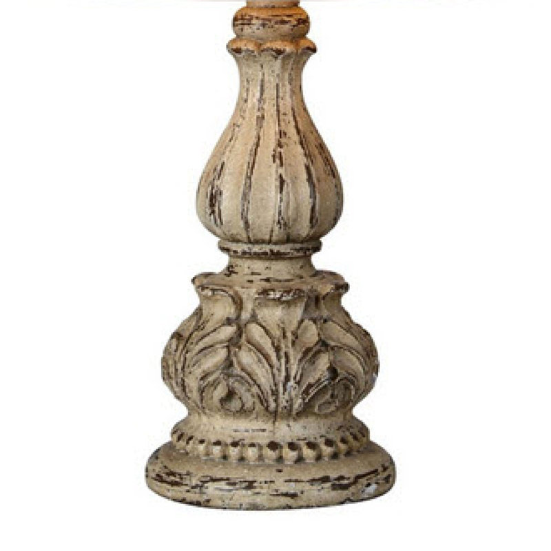 Lampe de table 19 "avec abat-jour en lin Austin, blanc vieilli