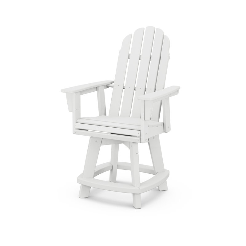 Fauteuil de comptoir pivotant Vineyard Curveback Adirondack, Blanc