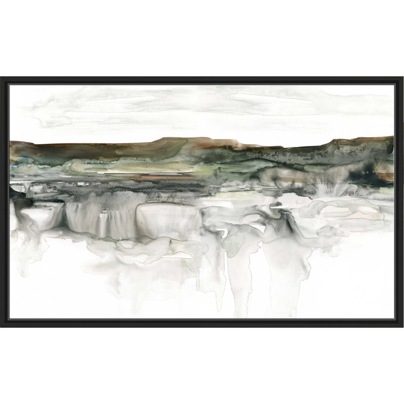 " River Flow " by Carol Robinson, Black Floater Frame, 27.5" H x 43.5" W x 2" D