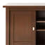 Meuble télé en bois massif brun roux Warm Shaker de 47 po de largeur pour téléviseur de 50 po ou moins