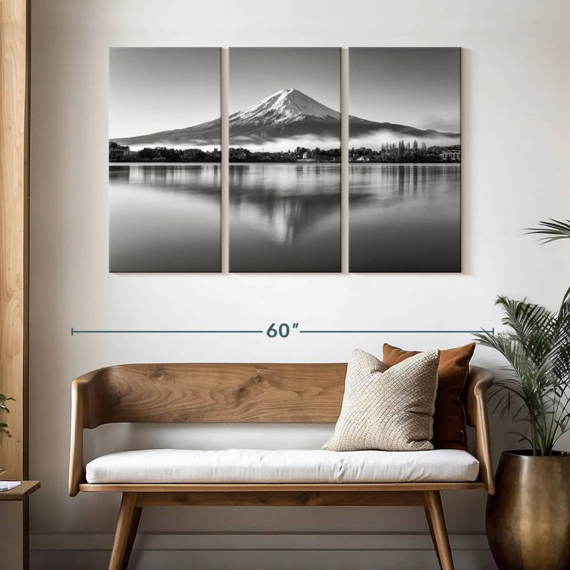 Alvord - Mont Fuji - monochrome, H 32 po x l 50 po
