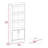 Shell Beach 1-Drawer 3-Shelf Bookcase Black Wengue