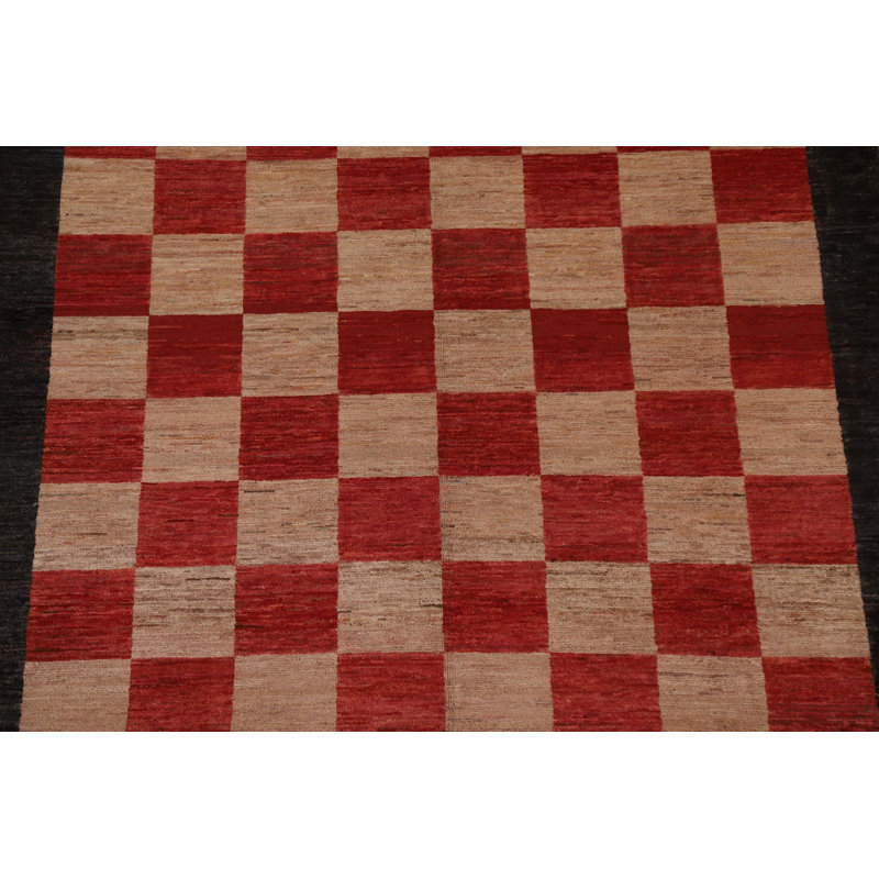 Tapis damier moderne Gabbeh 6 x 10