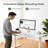 Glass Standing Desk with Writable Surface and Built-In Storage Drawers, Adjustable Height-614875031-615160082