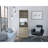 Light Oak 5-Bottle 2-Shelf Bar Cabinet