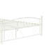 Structure de lit en métal blanc pleine grandeur, système de fleurs unique, facile à assembler, pas de sommier tapissier nécessaire en métal, silencieux et stable, compatible avec les matelas en mousse à mémoire de forme, nécessaire-129628590