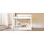 Lit superposé grand sur grand avec tablettes de rangement et ports USB-125035534