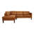 Juno Sectional Left Waxy Cognac Leather Sofa