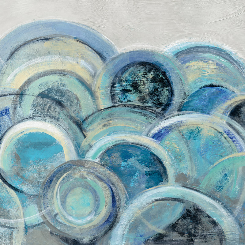 Variation Blue Grey III - Wrapped Canvas Painting, 30cm H x 30cm W x 3.8cm D