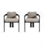 Chaise de patio d'extérieur en aluminium Pula, ensemble de 2