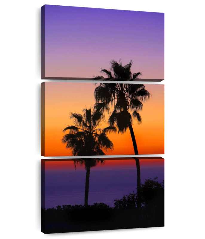 Palm Trees Sky, 27" H x 12" W