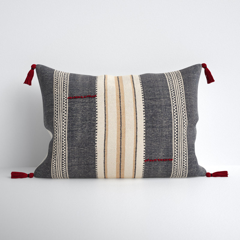 Gordon Tassels Cotton Blend Pillow Cover