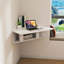 Bureau de coin mural blanc pliable-747039908