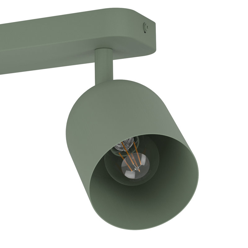 Tilston Steel Minimalist Ceiling Spotlight, 20.5cm H x 8cm W x 28cm D, 2, Green