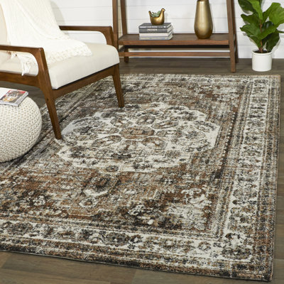 Tapis oriental brun / beige