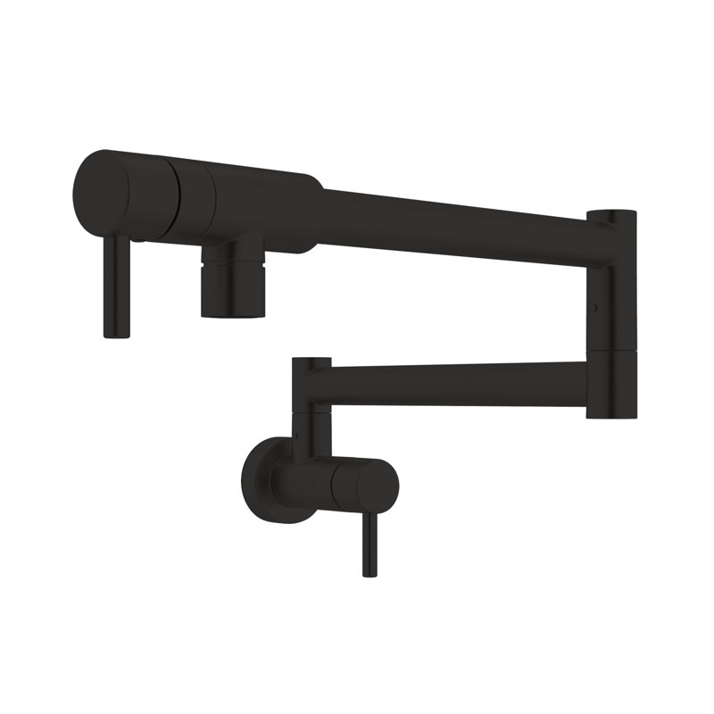 Modern Rohl Pot Filler, Matte Black