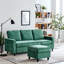 Bilski 3 Seater Velvet Sofa & Chaise