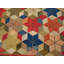 Antique Allover Geometric Wool &amp; Cotton Hooked - Loop Pile Multicolor Jewel Tones 1900s Rug