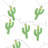 10-Count Green Cactus LED String Lights - 4.5ft Clear Wire