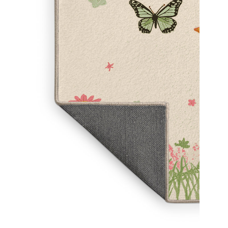 Soft Plush Escoto Easter Modern & Contemporary Abstract Area Rug in Beige – Beige Binding, 7x10