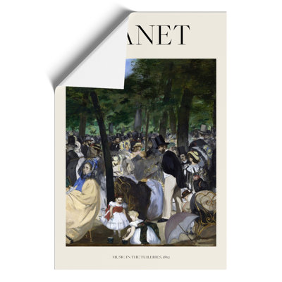 Music in the Tuileries Gardens Print by Edouard Manet - Frameless Print