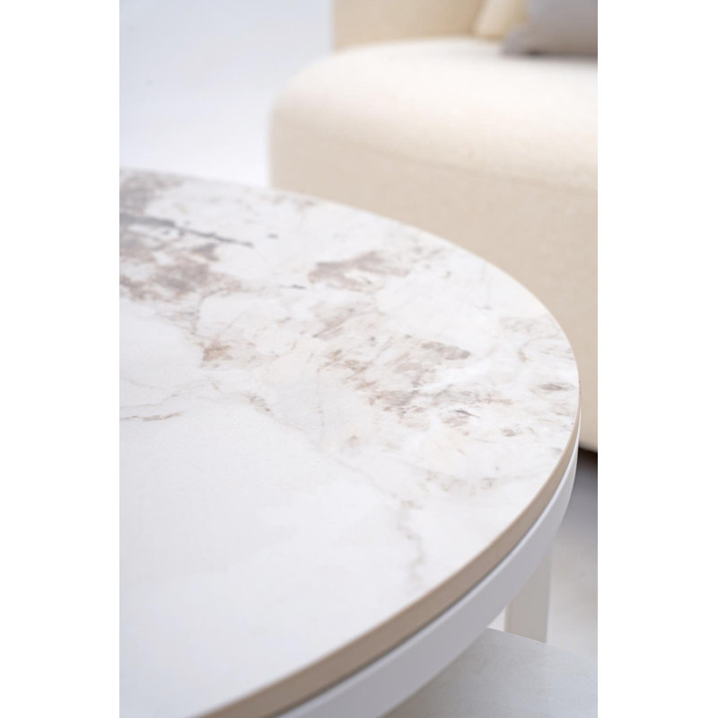 Table basse d'extérieur moderne Serence - Blanc, Blanc