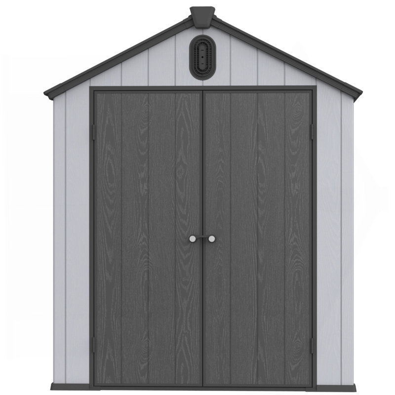 Remise de rangement en plastique 6 * 8Ft en résine pour le jardin