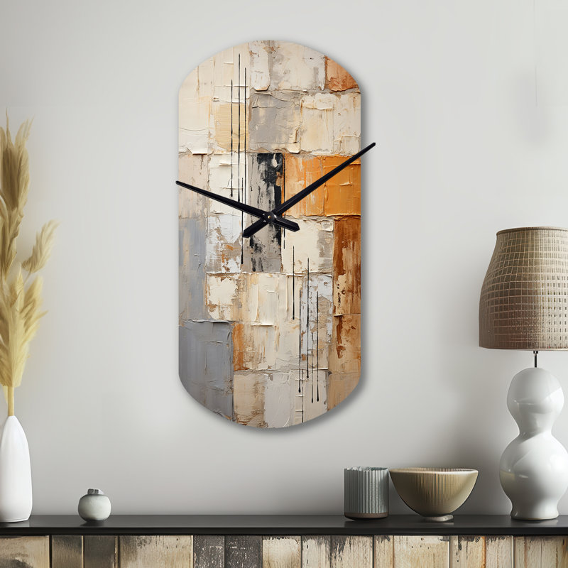 Horloge murale Abstraction I - Abstract Collages, Petit