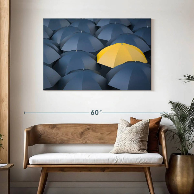 Parasol jaune Kerner Unique, H 30 po x l 45 po