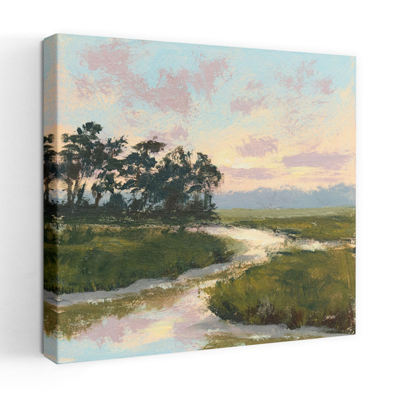 Winding Marsh Creek, art contemporain, H 18 po x l 18 po