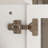 White Bathroom Storage Cabinet With Glass Doors & Black Handles
