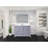 Dark Grey Single Bath Vanity 48 in. W x 22 in. D, Cultured Marble Top, White Square Sink, and 46 in. Mirror