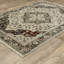 Tapis beige / multicolore à médaillon traditionnel Elizabeth-528209708