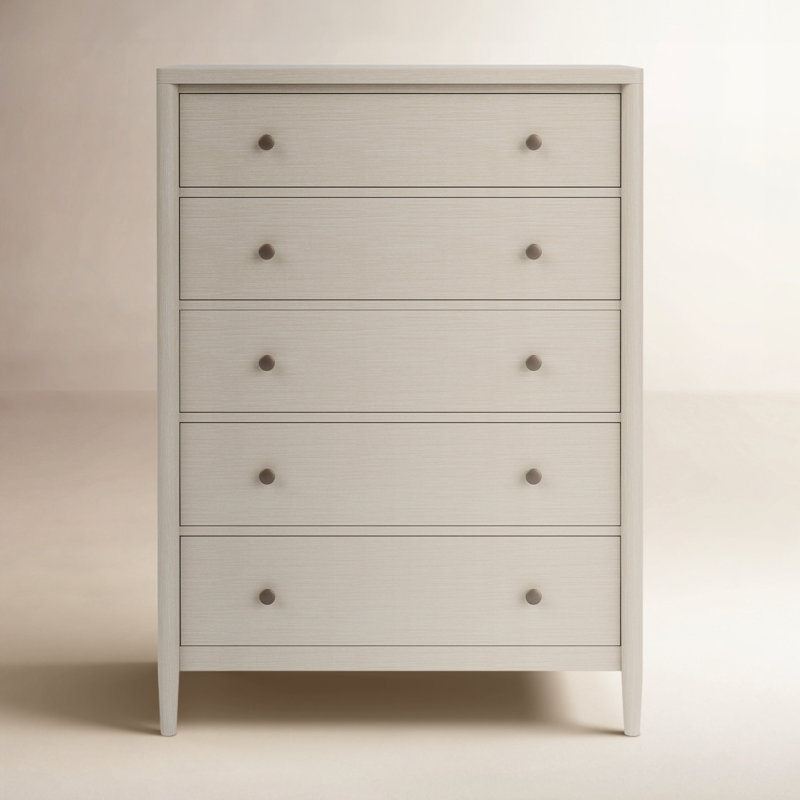 Shannen 40" W Solid and Manufactured Wood 5-Drawer Standard Dresser