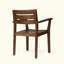Ensemble de 2 chaises de salle à manger, fauteuil de patio en bois d'acacia, pour cour, bord de piscine, jardin-1122558326