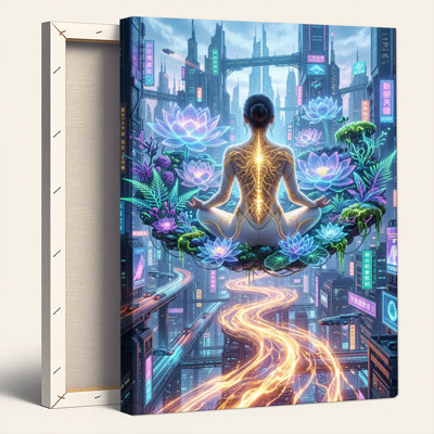 Ensemble de 1 toile murale Neon Zen