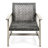 Outdoor Relax Chair - Wood & In Grey And Black Arm Height 23.00 Inches On