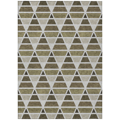Machine Washable Indoor/Outdoor Chantille ACN2734 Geometric Rug