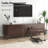 Rattan TV Stand for 75" TVs, 67" Farmhouse Media Console, Solid-Wood Legs, Cable Hole-35824962