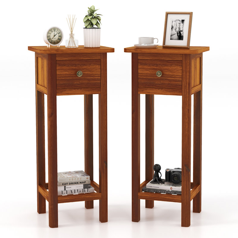 Bradwood 1 - Drawer Nightstand w/ Open Shelf & Solid Wood Legs