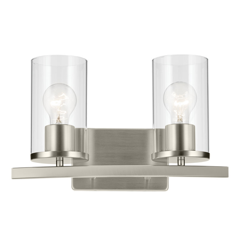 15.25" 2-Light Vanity Light, Brushed Nickel
