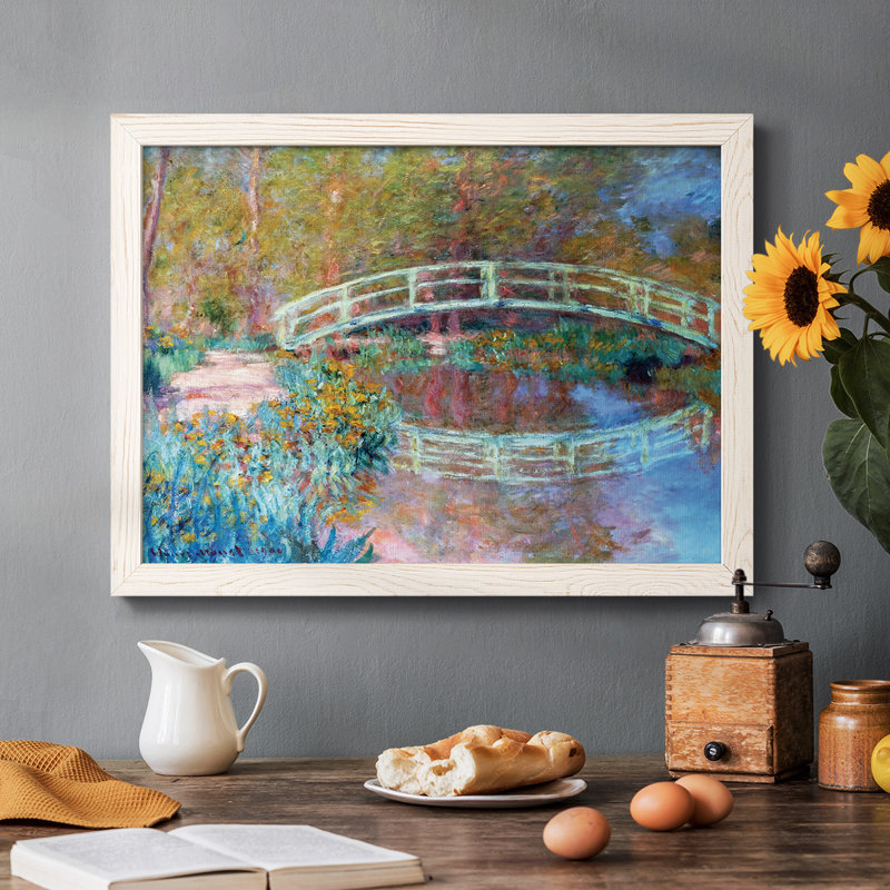 Le pont japonais (Le pont dans le jardin de Monet), 1900, reproduction d'art sur toile, H 22 po x l 32 po x P 1,5 po, Blanc