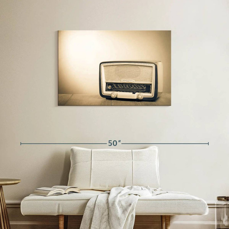 Abarca Vintage Radio, 24" H x 36" W