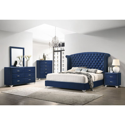 Rosedale 5-piece Queen Bedroom Set Pacific Blue